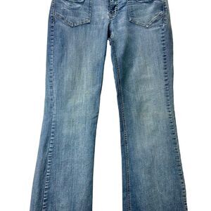 White House Black Market Light Blue Flare Leg Jeans size 10